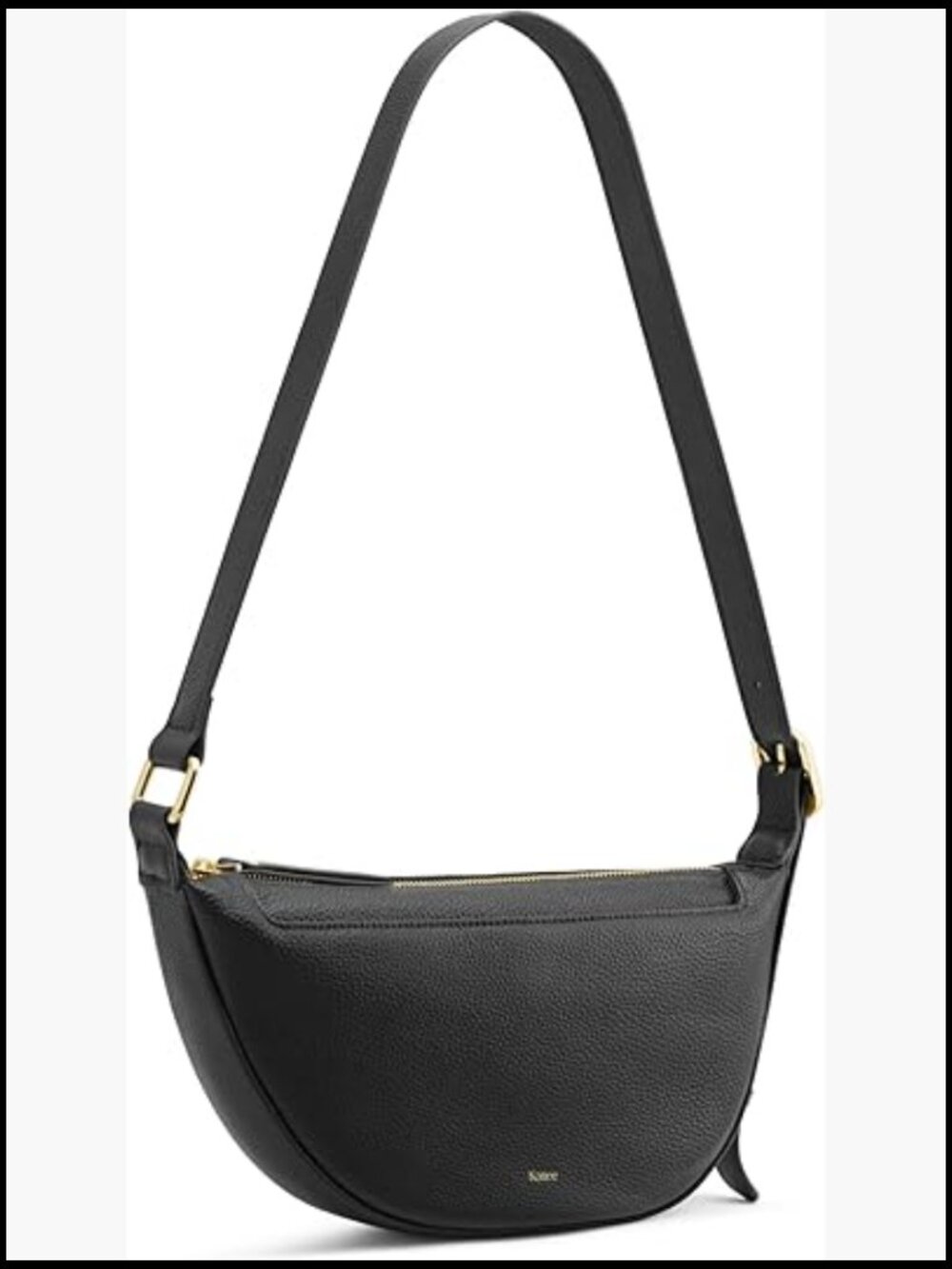 Leather Crossbody Bag Hobo Style Adjustable Strap Minimal Chic Everyday